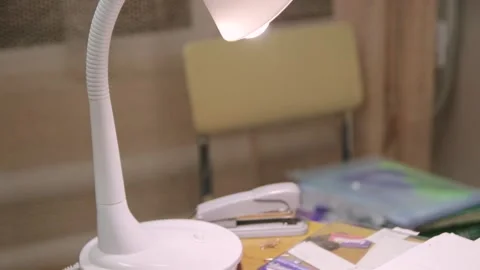 Turn off the table lamp Stock Footage 132181760