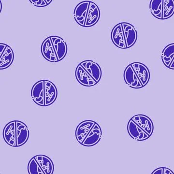 Turn off tap reminder water saving glyph vector seamless pattern Stock Illustration
