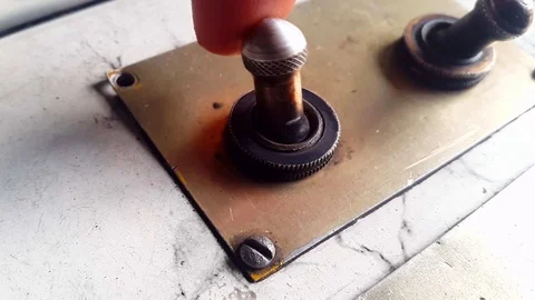 Turn On The Toggle Switch Stock Footage 87286411