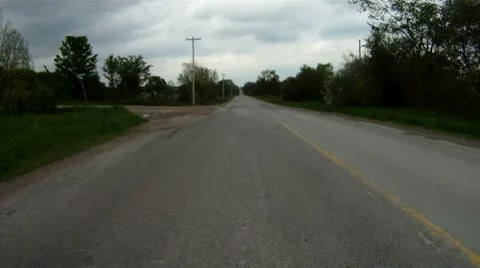 Turn to unpaved road. Stock-Footage 7372959