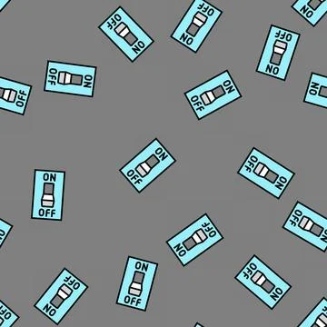 Turn off vector seamless pattern Stock Illustration