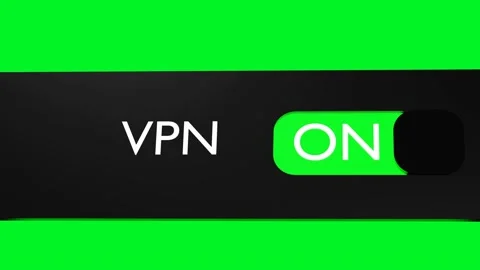 Turn on VPN button, slider. Virtual Private Network. Secure internet connection. Stock Footage 219620045