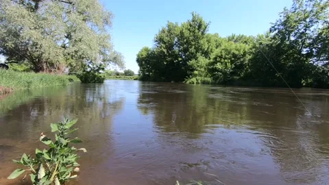 The turn of the wild river. Stock Footage 141135722