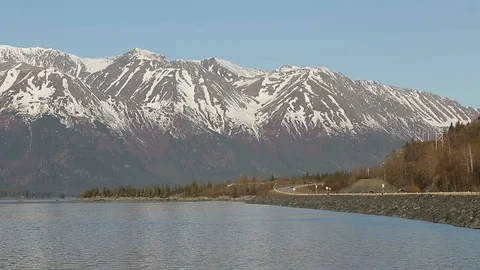 Turnagain Arm close to Anchorage Stock Footage 79329083