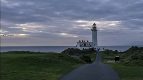 Turnberry lighthouse - hyperlapse Stock Footage 122433806