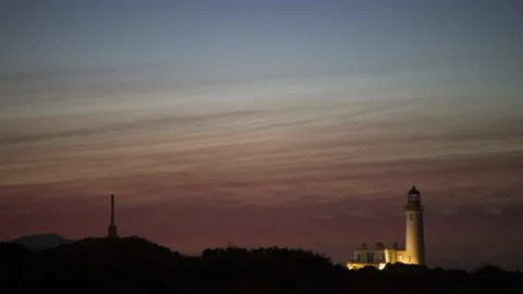 Turnberry lighthouse just after sunset - 2 Video stock 166866646