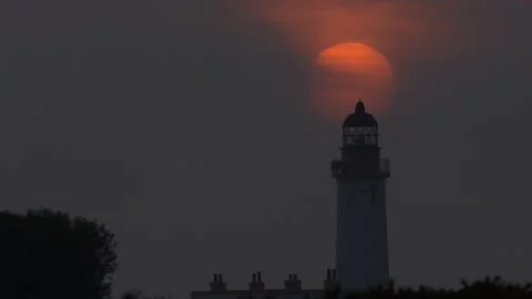 Turnberry Lighthouse - sunset Video stock 107317051