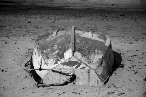 Up turned boat Stock Photos