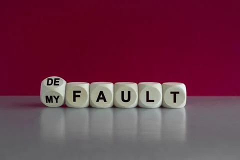 Turned a cube and changes the expression my fault to default. Stock Photos