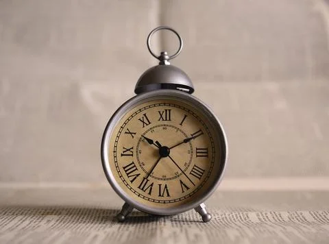 Turned on Gray Alarm Clock Displaying Stock Photos
