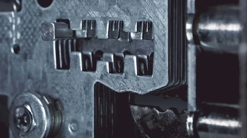 Turned key inside the lock close-up Stock Footage
