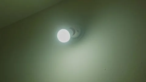 Turned on the light in the dark room 4k short Stock-Footage 289400463