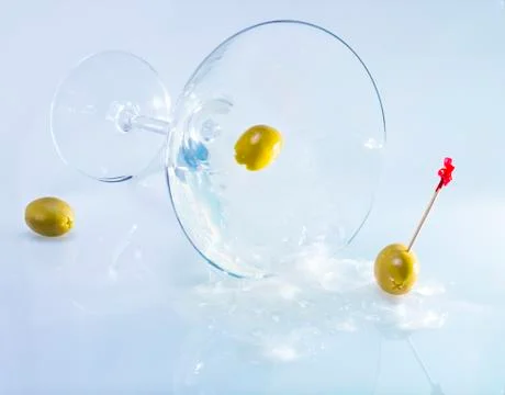 Turned over coctail. Stock Photos