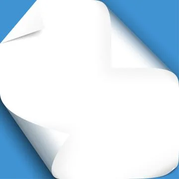 Turned over paper corners Stock Illustration