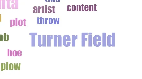 Turner Field Tagcloud Animated Isolated Stock Footage 103094364