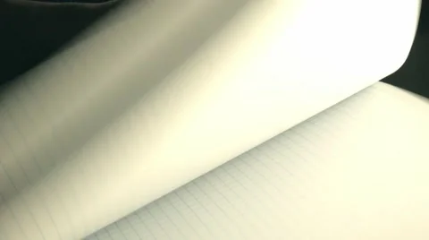 Turnig pages of notebook Stock Footage 68375006