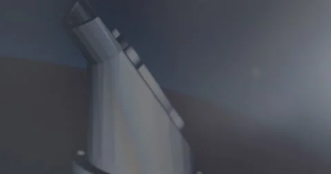 Turning 3d-model detail projected in program on computer Stock Footage 151710315