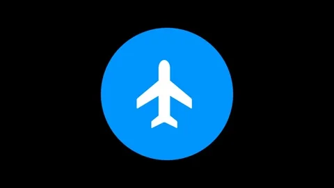 Turning On Airplane Mode Animation Stock Footage 330130234