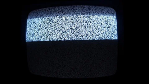 Turning On Off Analog TV Static With No Signal 스톡 동영상 103572439