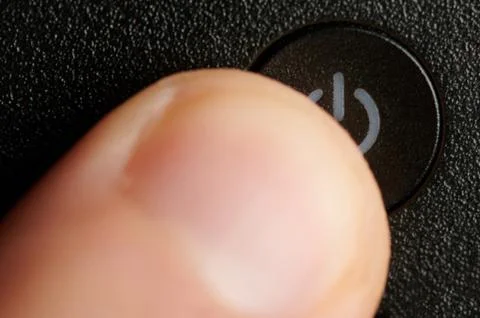 Turning on and off electronic device Stock Photos
