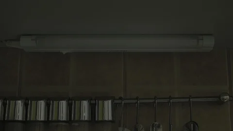 Turning on and off kitchen light Stock Footage 88212161