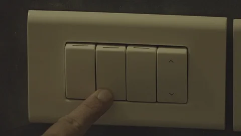Turning On And Off Light Switch - Shot on Sony FS7 Stock-Footage 91172477