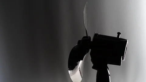 Turning on and off with remote control the cooling fan. Stock Footage 99239386