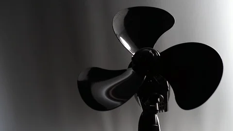 Turning on and off with remote control the cooling fan. Stock Footage 99239472
