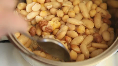 Turning beans Stock Footage 36727215