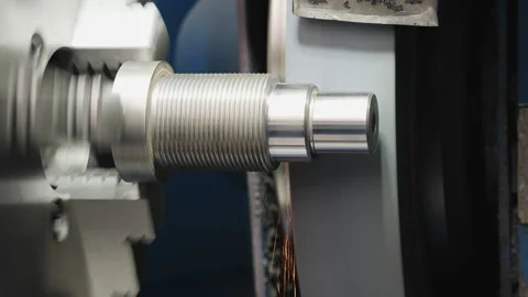 Turning bench industrial grinding machine working 스톡 동영상 140721738