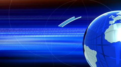 TURNING BLUE GLOBE Stock Footage 827575