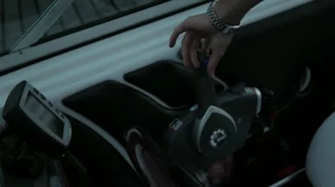 Turning on Boat Stock Footage 11829589