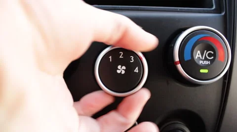 Turning Car AC to High Video stock 45603479