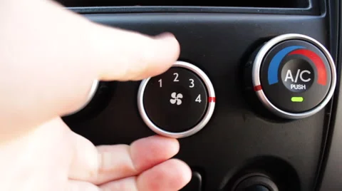 Turning Car AC to Low Stock-Footage 45603498