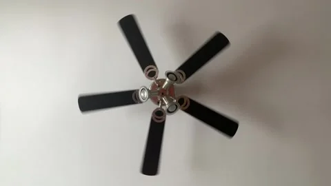 Turning on Ceiling Fan Stock Footage 139897688