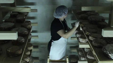 Turning the cheese Stock Footage 46670889