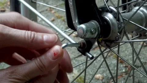 Turning clockwise with allen wrench Stock Footage 276423843