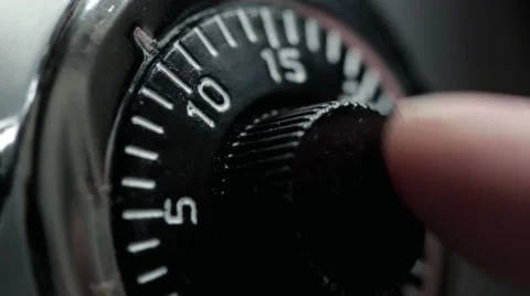 Turning Combination Lock, close up Stock Footage