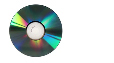 Turning compact disc, loops. Video stock 49847042