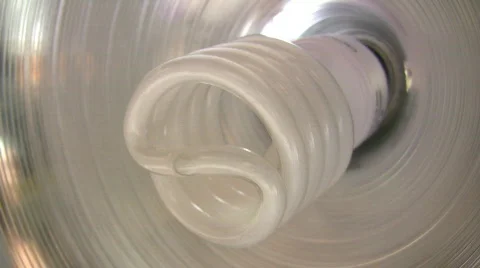 Turning Compact florescent Bulb On and Off Stockbeeldmateriaal 264764