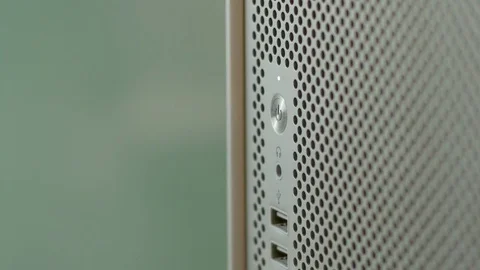 Turning On A Computer Stock Footage 81509824