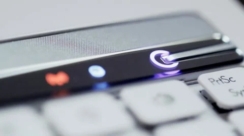 Turning on computers Stockbeeldmateriaal 10728754