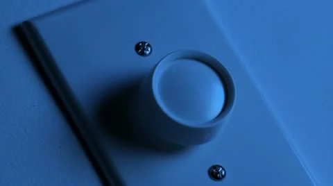 Turning dimmer on and off Stock Footage 21945137