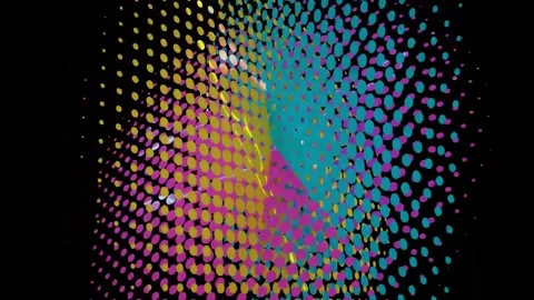 Turning dot pattern abstracting data, internet or technology Stock Footage 278394660