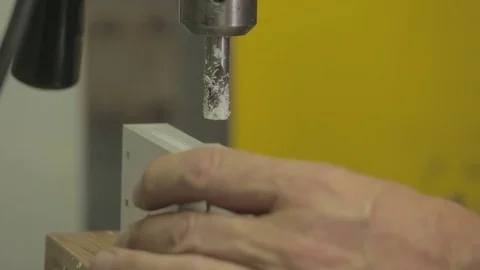 Turning, drilling and boring machine at work close-up Stock Footage 78857980