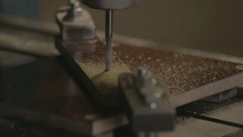 Turning, drilling and boring machine at work close-up Stock Footage 78858035