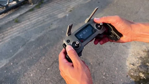 Turning on the drone before launching Stock-Footage 264957010