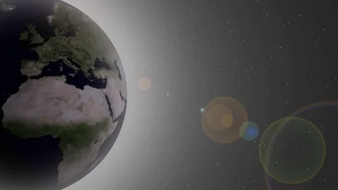 Turning earth from outer space Stock Footage