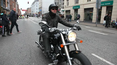 Turning engine off on a Motorcycle Stock Footage 36719876