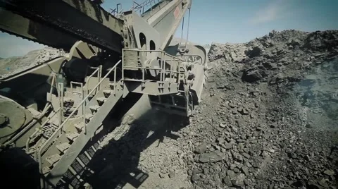 Turning of excavator to the right and digging it bucket  color Stock Footage 51449807